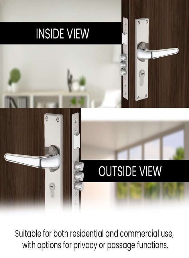 لينك قفل نقر Link Carvo | للأبواب الرئيسية والداخلية في المنازل والمكاتب والفنادق | طقم مقبض متين 8 بوصات مع إمكانية الوصول بالمفتاح من كلا الجانبين، 3 مفاتيح | تشطيب من الفولاذ المقاوم للصدأ | ضمان لمدة سنتين - Image 4